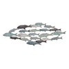 Creative Co-Op Wood School of Fish Wall Décor, Distressed Turquoise