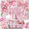 Bomif Birthday Party Event Balloon Decoration Package Set, Pink, 1 Set