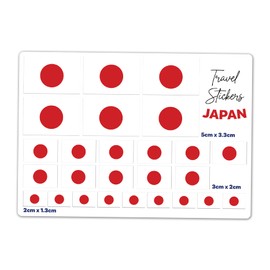 A5 Sticker Sheet Japan Flag Vinyl Stickers - Japanese Flags Travel Holiday World Geography School Labels Scrapbooking 5cm | 3cm | 2cm #81452