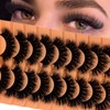 VOCOAK Mink Lashes Fluffy 18mm D Curl Dramatic False Strip