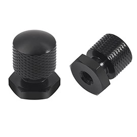 Benlari Black Solo Seat Nuts Mounting Nuts 1/4"-20 Thread Compatible for Harley Davidson Touring Softail Street Glide Road Glide Road King