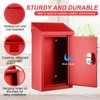Yaocom Metal Locking Mailbox Wall Mount Key Drop Mailbox for