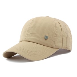 YAMEE Baseball Cap Men's Retro Baseball Cap Women's Exquisite Embroidery Lightweight Baseball Caps for Men Sun Protection Peaked Caps for Men Breathable Cap Women Adjustable Sports, Light Khaki