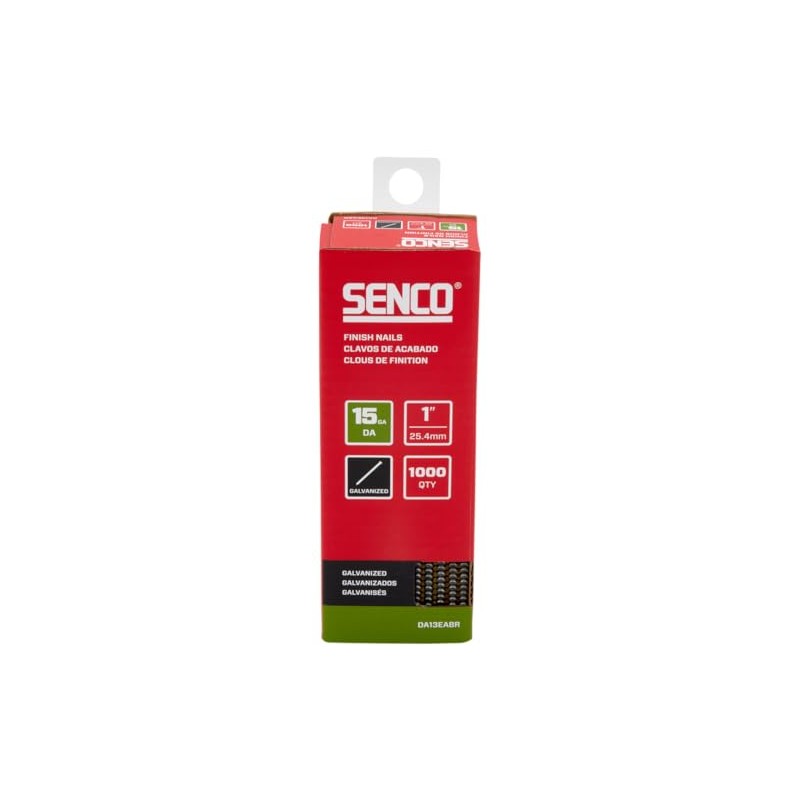 SENCO DA13EABR 1" 15 Gauge, Galvanized Finish Nails, 1,000 Count