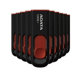 Kit de 10 Pïezas 16 GB, AC008, Color Negro/Rojo, (Modelo: AC008-16G-RKD)USB 2.0.