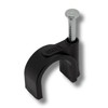 Lumonic 100 x Nail Clips 10 mm for Cable Black