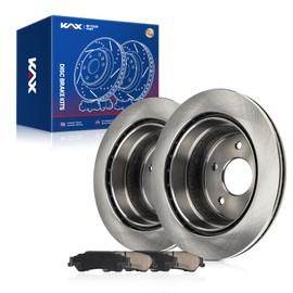 KAX Rear Brake Kit, Carbon Fiber Ceramic Brake Pads and Rotors | Fits Blazer 1997-2005, S10 1998-2004, Jimmy 1997-2005, Sonoma 1998-2004, Hombre 1998-2000, Bravada 1997-2001