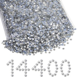 Beadsland Hotfix Rhinestones Bulk, 14400PCS Crystal Hot Fix Rhinestones for Crafts Clothes DIY Decoration, Crystal, SS20, 4.6-4.8mm