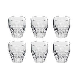 Guzzini Tiffany Transparent 11.8 Ounce Low Tumbler, Set of 6