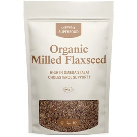 Organic Milled Flaxseed 200g Premium Cold Pressed and Ground Flax Seeds, Natural, Raw, Vegans and Kosher