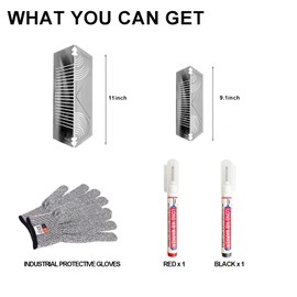 Diliwadu 2 Pack Angle & Arc Marking Tool, Metal Square Arc Ruler, Linear Arc Dual-Purpose Scriber Square Ruler, Square Steel Pipe Bend Metal Marking, Arc And Angle Cutting Tool