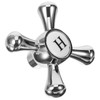 Uonlytech Faucet Handle Replacement Cross-Arm Faucet Handle Zinc Alloy Faucet