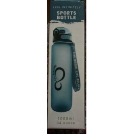 Live Infinitely BPA Free Water Bottle with Time Marker,Fruit Infuser Screen&Shaker Blending Ball