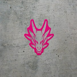 ANGDEST CLUB Decal Stickers of Dragon Head 22 (Pink) Premium Waterproof Vinyl Decal Stickers for Laptop Phone Accessory Helmet Car Window Mug Tuber Cup Door Wall Decoration ANDSKUS107014PI070722