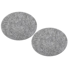 PATIKIL 6.3" Diameter Adhesive Non-Slip Backed Felt, 2 Pcs 5mm Thickness Round Lamp Base Anti-Slip Mat Anti-Scratch Pad for Lamp Bases, Gray