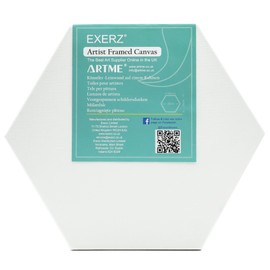 EXERZ Hexagon Stretcher Frame Pack of 5 Canvas Framed Art Canvas 1.7 cm Thick / 280 GSM