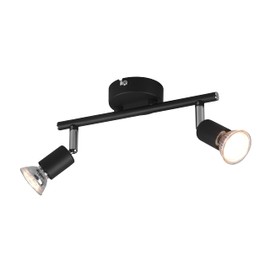 Reality Leuchten Paris R80912032 Spotlight Bar Metal Matte Black Exclusive 2x GU10
