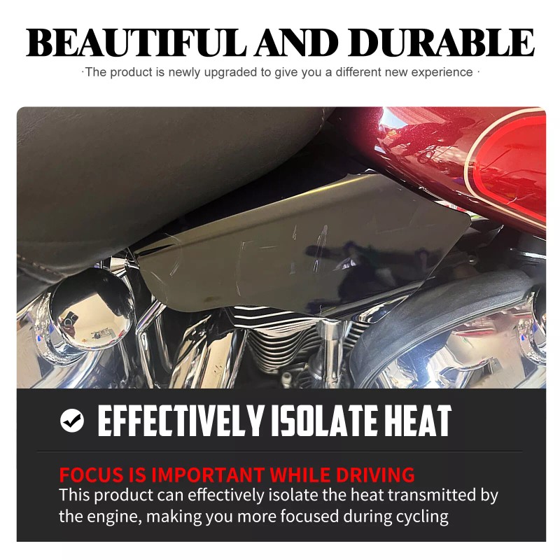 HCMOTORKU Saddle Smoke Heat Shield Air Deflectors Fit For Harley