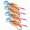 4Pcs 65g Fishing Artificial Baits Silicone Skirts Lures with Hook