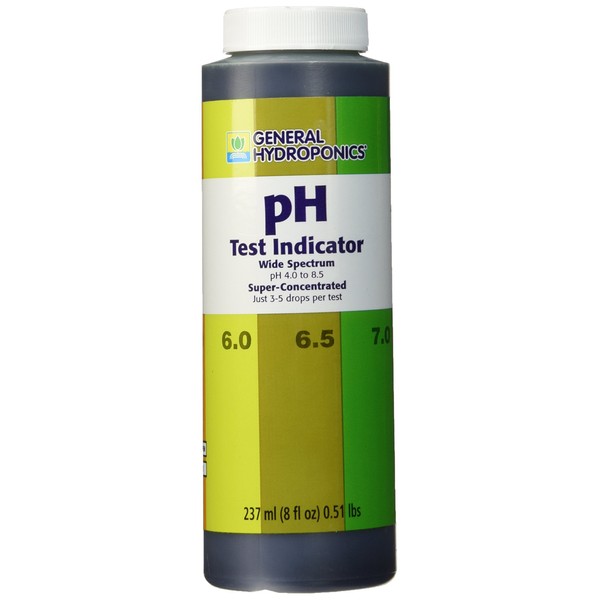 General Hydroponics GH1516 Indicator Fertilizer, 8-Ounce, Purple ph-test-strips, natural