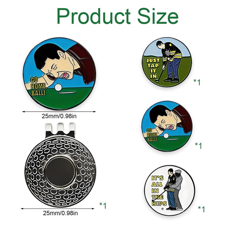 iuiiaii 4 Pcs Golf Markers for Putting Green set, Golf