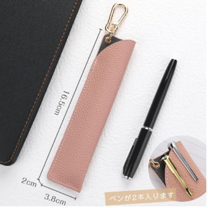 Pen Case, Cow Leather, Single Insert, Pen Holder, Slim, Simple,