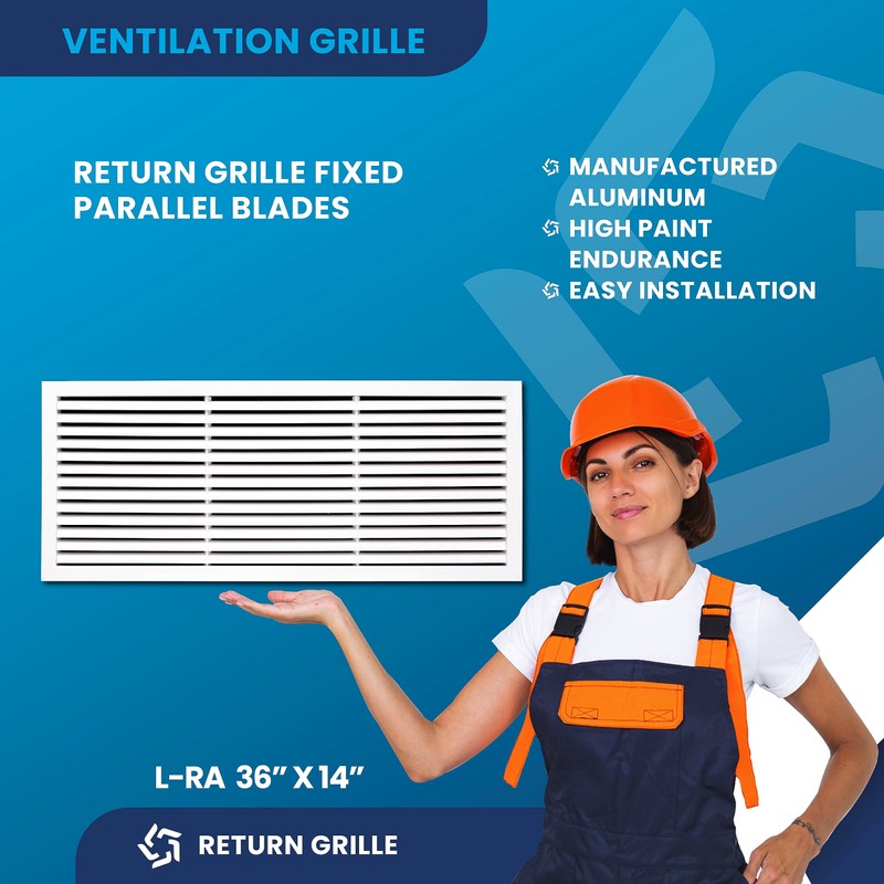 36x14 Inch (Duct Opening) Air Return Vent Cover Decorative –