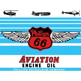 Phillips 66 Petroleum NEW METAL SIGN: Aviation Engine Oil - Cool Wings Logo!