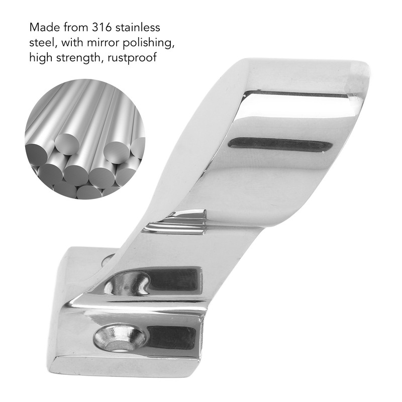 2PCS Stanchion Hand Rail Fitting 316 Stainless Steel Mirror Polishing