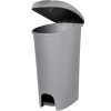 Hefty 12 Gallon Trash Can, Plastic Slim Lockable Step On