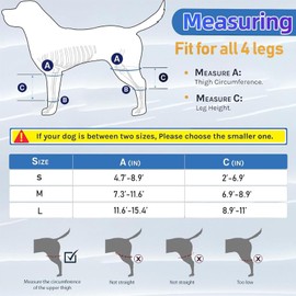 Dog Knee Brace for Front and Back Leg, Adjustable Straps,Dog Elbow Brace Protector Pads for Joint Pain&Patella Dislocation&Dysplasia-Reduces Pain and Inflammation,for Small, Medium, Large Dogs