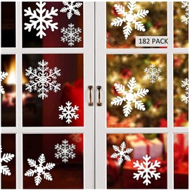 Linkbro Linkbro 182 Window Decoration, Snowflakes, Snowflakes, Window Decorations, Removable Window Decoration, Static Cling PVC Stickers for Christmas Window Decoration, Doors, Vit