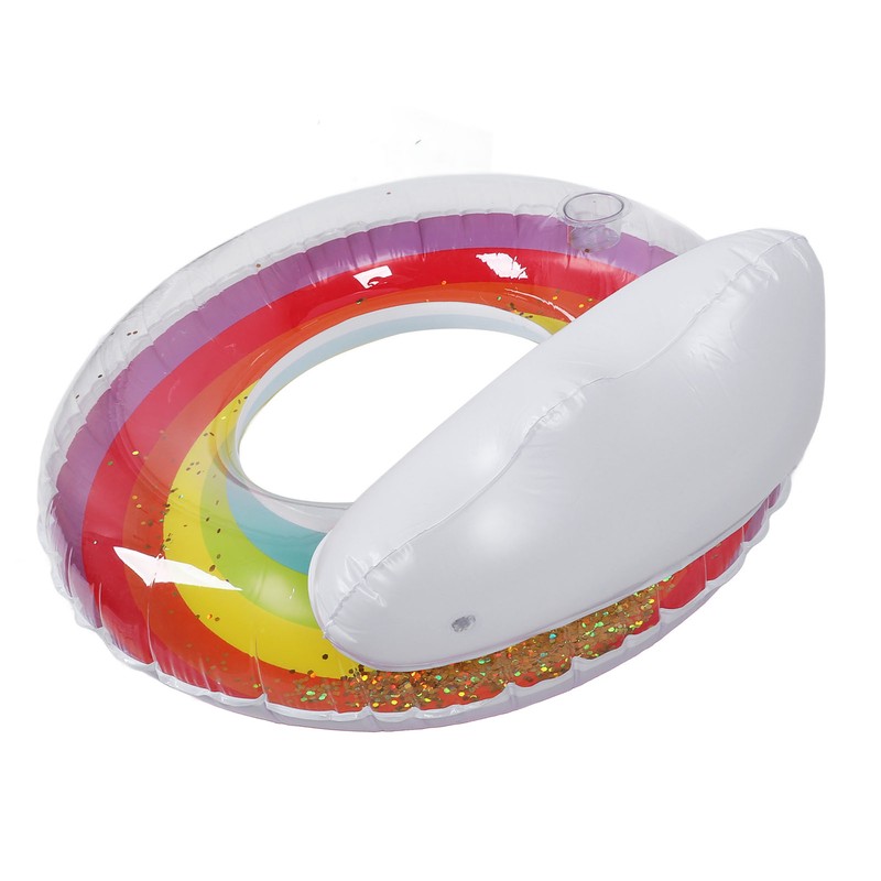 Swimming Ring Pool Float Inflatable Colorful Thickened PVC Pool Float