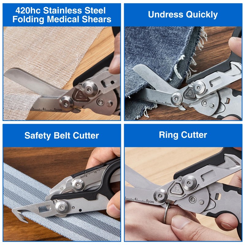 Heavy Duty 6 in 1 Multifunctional Trauma Shears Foldable |