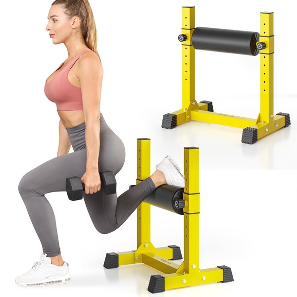 BODYRHYTHM Bulgarian Split Squat Stand, Single Leg Squat Roller Stand
