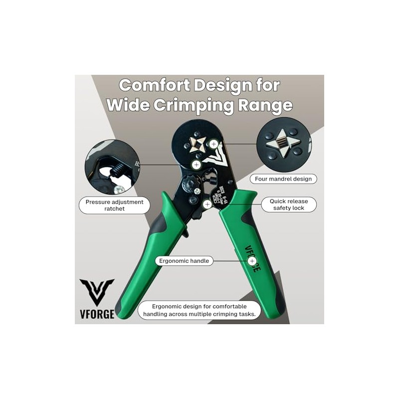 Ferrule Crimping Tool Kit - with 1200PCS Wire Ferrules -