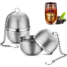 U Chef Juego de Infusores de té de Acero Inoxidable 2 Piezas, Colador De Especias, Filtro de Té de Metal, Colador Té Reutilizable para Hojas Sueltas/Condimentos