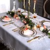 ARTABLE Rectangular Lace Fabric Tablecloth with Macrame Border Clear Embroidered