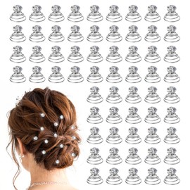 60 PCS Spiral Hair Pins, Pearl Rhinestone Diamond Hair Pins Spiral Gems Rhinestone Crystal Twister Hairpin Gems Spirals Twist Hairpin Wedding Hairs Accessories for Wedding Bridal Women Prom Party