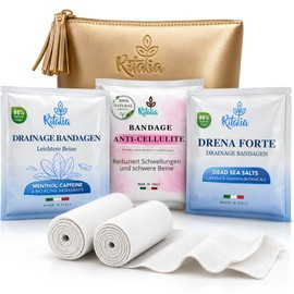 Ritalia Drainage Wrap Against Cellulite 3 x 2 Draining for Legs Cooling Effect Toning Relaxing Effect Natural Ingredients Strong Firming Anti-Cellulite Wrap Gift Women