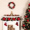 Leixi 16pcs Christmas Poinsettia Artificial Flowers, Red, 5.5" Glitter