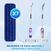 7 Count Reusable Microfiber Mop Pads for Swiffer PowerMop- MEXERRIS