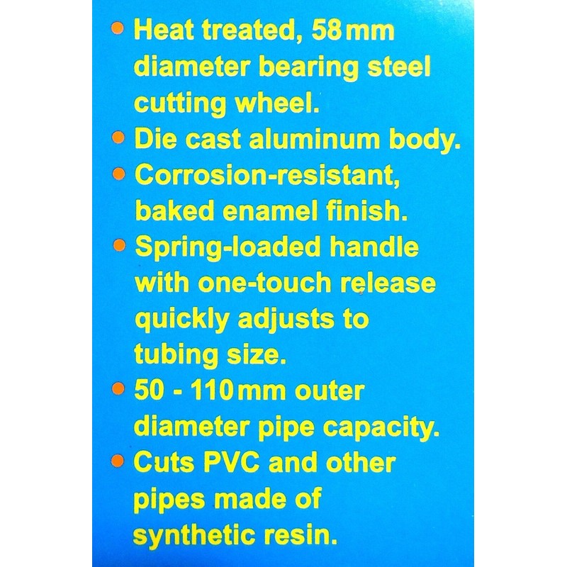 Voyager Tools Quick Release 4 1/2" PVC Pipe Cutter Heat