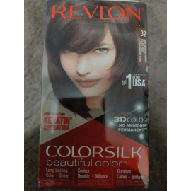 Revlon ColorSilk Beautiful Color w/Keratin #32 DARK MAHOGANY BROWN