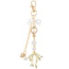 Tyqour Bow Keychain Purse Charms for Handbags Gold Cute Aesthetic