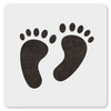 MAGJUCHE Footprint Stencil 6 Inches, Reusable Baby Feet Stencil for