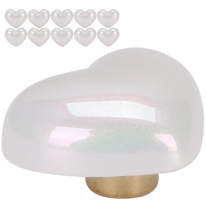 10pcs Heart Beads Imitation Pearls Beads Nail Art Decoration DIY