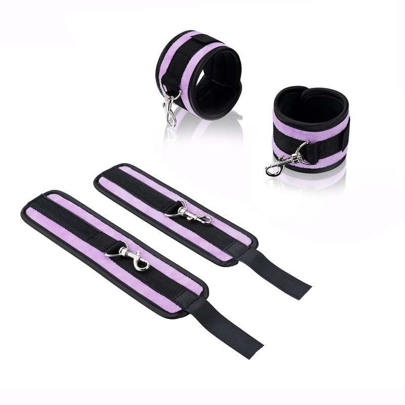 Spreader Bar Expandable Exercise Stainless Steel with 4 pcs Fur