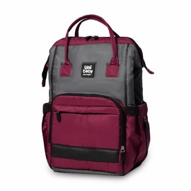 Mommy bag,Diaper Bag, Multi-Compartment Backpack for Baby Essentials (Burgundy and Gray)