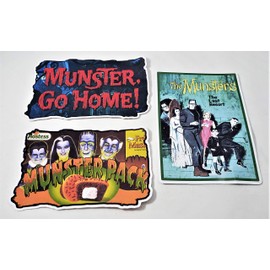 The Munsters Vinyl Stickers Decals Set of 12 Laptop Guitar Case Notebook Water Bottle Refrig